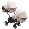 Универсальная коляска для двойни 2 в 1 Bair Kiwi DUO ECO BKD-33-1 капучино