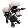 Универсальная коляска для двойни 2 в 1 Bair Kiwi DUO ECO BKD-33-1 капучино