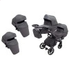 Универсальная коляска для двойни 2 в 1 Bair Kiwi DUO Soft BKD-219-1 графітовая