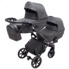Универсальная коляска для двойни 2 в 1 Bair Kiwi DUO Soft BKD-219-1 графітовая