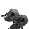 Универсальная коляска для двойни 2 в 1 Bair Kiwi DUO Soft BKD-219-1 графітовая