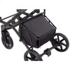 Универсальная коляска для двойни 2 в 1 Bair Kiwi DUO Soft BKD-219-1 графітовая