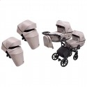 Универсальная коляска для двойни 2 в 1 Bair Kiwi DUO Soft BKD-455 капучино