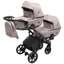 Универсальная коляска для двойни 2 в 1 Bair Kiwi DUO Soft BKD-455 капучино
