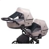 Универсальная коляска для двойни 2 в 1 Bair Kiwi DUO Soft BKD-455 капучино