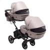 Универсальная коляска для двойни 2 в 1 Bair Kiwi DUO Soft BKD-455 капучино