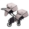 Универсальная коляска для двойни 2 в 1 Bair Kiwi DUO Soft BKD-455 капучино