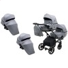 Универсальная коляска для двойни 2 в 1 Bair Kiwi DUO Soft BKD-218 серая