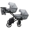 Универсальная коляска для двойни 2 в 1 Bair Kiwi DUO Soft BKD-218 серая