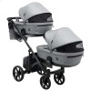Универсальная коляска для двойни 2 в 1 Bair Kiwi DUO Soft BKD-218 серая