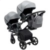 Универсальная коляска для двойни 2 в 1 Bair Kiwi DUO Soft BKD-218 серая