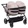 Детская коляска 2 в 1 для двойни Adamex Leo Duo Tip TK-72 капучино