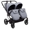 Дитяча коляска 2 в 1 для двійні Adamex Leo Duo Tip TK-60 темно-сіра