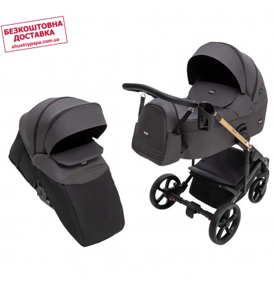Детская коляска 2 в 1 Bair Onyx Soft OS-747 черная