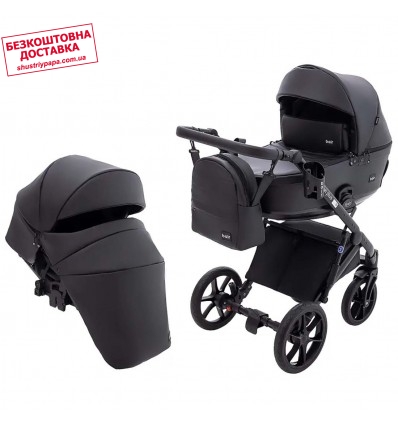 Детская коляска 2 в 1 Bair Kiwi Plus ECO BKP-15 черная