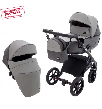 Детская коляска 2 в 1 Bair Kiwi Plus ECO BKP-21/15 серый/графит