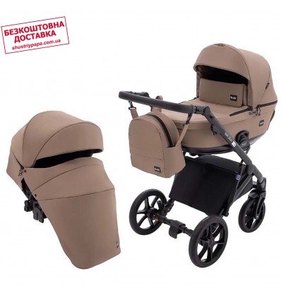 Дитяча коляска 2 в 1 Bair Kiwi Plus Soft BKP-857 темний капучіно