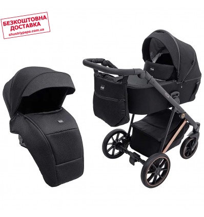 Дитяча коляска 2 в 1 Bair Vega Soft VSM-05 black magma