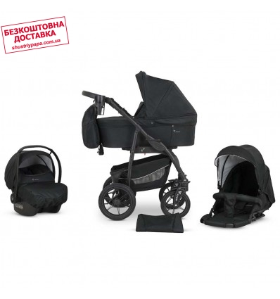 Детская коляска 3 в 1 Verdi Sonic Comfort 05 Black fabric