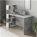 Стол письменный с полками Moreli ST0024 Бетон-белый
