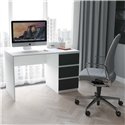 Стол письменный, компьютерный 3 ящика Moreli T224 Белый-антрацит