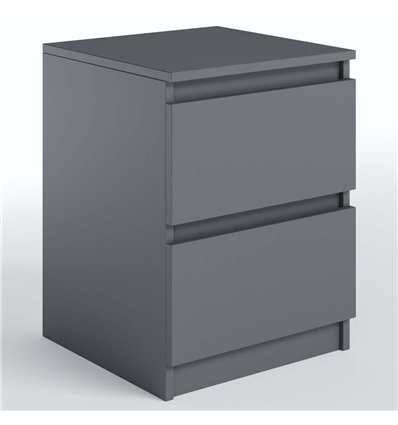 Прикроватная тумба Moreli T225 2 ящика Антрацит