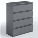 Комод Moreli T215 4 шухляди Антрацит