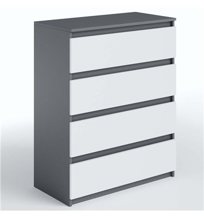 Комод Moreli T215 4 ящика Антрацит-белый