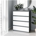 Комод Moreli T215 4 ящика Антрацит-белый