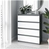 Комод Moreli T215 4 ящика Антрацит-белый