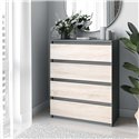 Комод Moreli T215 4 шухляди Антрацит-сонома
