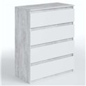 Комод Moreli T215 4 ящика Бетон-белый