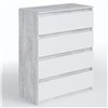 Комод Moreli T215 4 ящика Бетон-белый