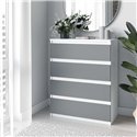 Комод Moreli T215 4 ящика Белый-Антрацит