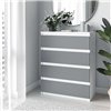 Комод Moreli T215 4 ящика Белый-Антрацит