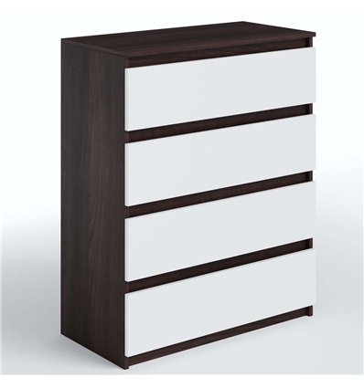 Комод Moreli T215 4 ящика Венге темный-белый