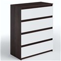 Комод Moreli T215 4 ящика Венге темный-белый