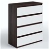 Комод Moreli T215 4 ящика Венге темный-белый
