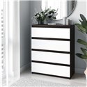 Комод Moreli T215 4 ящика Венге темный-белый