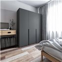 Шкаф с полками и трубой 3 двери Moreli ST0027 Антрацит