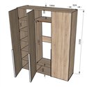 Шкаф с полками и трубой 3 двери Moreli ST0027 Аппалачи