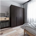 Шкаф с полками и трубой 3 двери Moreli ST0027 Венге темный