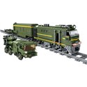 Конструктор ZIPP Toys "Поезд DF2159 с рельсами". Цвет: зеленый