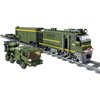 Конструктор ZIPP Toys "Поезд DF2159 с рельсами". Цвет: зеленый