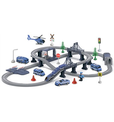 Игровой набор ZIPP Toys "Городской экспресс" 104 детали. Синий