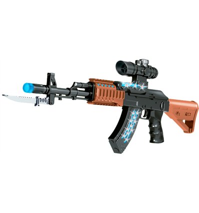 Автомат свето-звуковой ZIPP Toys AK47. Цвет - черный