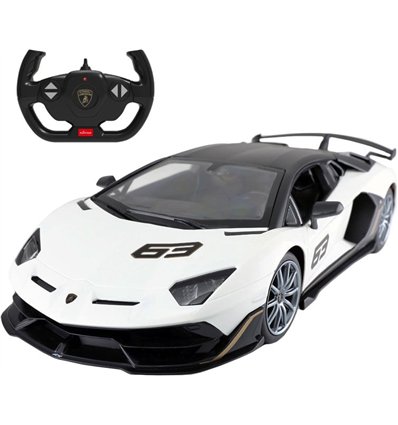Машинка Rastar Lamborghini Aventador SVJ (96070) на радиоуправлении. 1:14. Белый