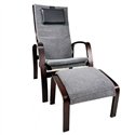 Кресло для отдыха Avko ARC011 Walnut Grey с подножкой для ног