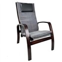 Кресло для отдыха Avko ARC011 Walnut Grey с подножкой для ног