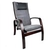 Кресло для отдыха Avko ARC011 Walnut Grey с подножкой для ног